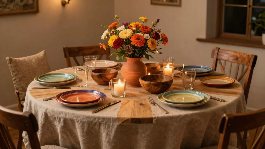 17 Round Dining Table Decor Ideas for Warm Family Dining